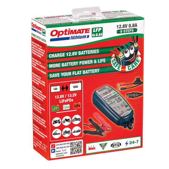 Tecmate Optimate Lithium 4S 0.8A 8-Step Charger (TM-471)
