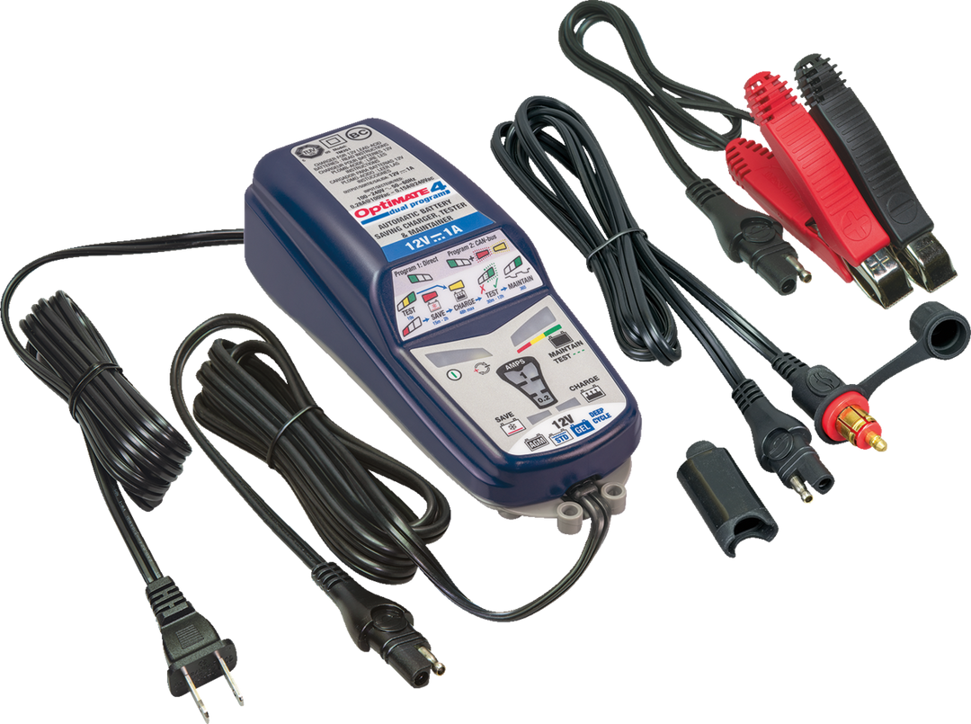 Tecmate Optimate 4 Can-Bus 8/9-Step 12V 1A Charger (TM-351)