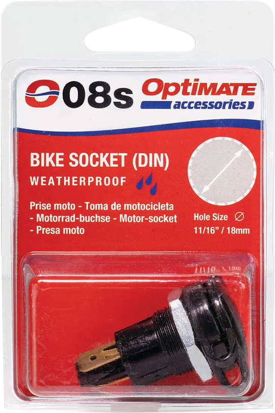Tecmate Optimate DIN Socket With Flipcap (O-08S)