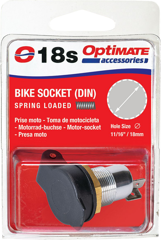 Tecmate Optimate DIN Socket With Flipcap (O-18S)
