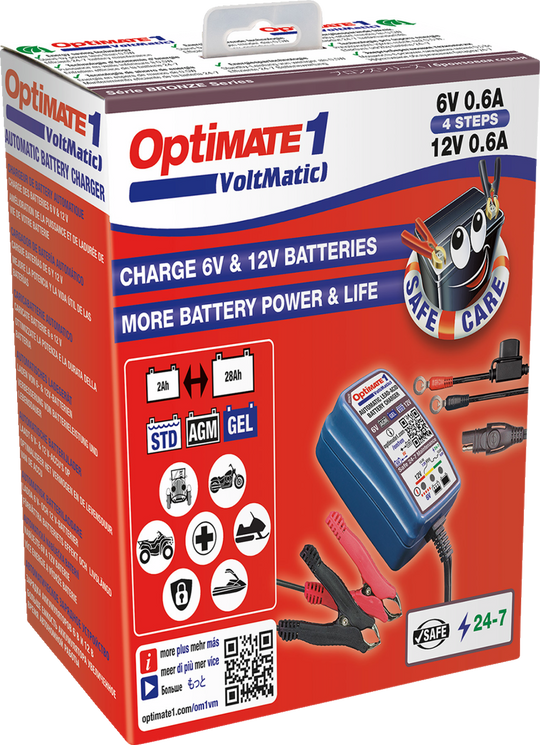 Chargeur Tecmate Optimate 1 VolTMatic série Bronze (TM-401V2)