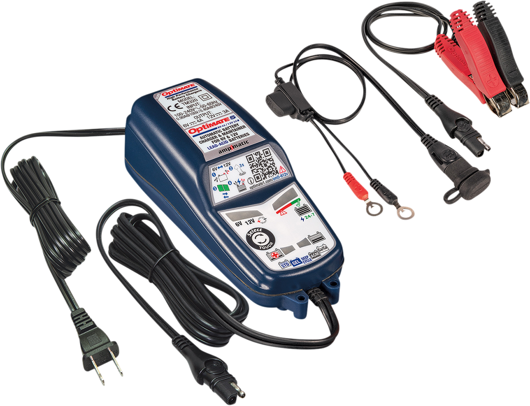 Chargeur Tecmate Optimate 5 Select 8 étapes 6/12 V @ 4/3 A (TM-321)