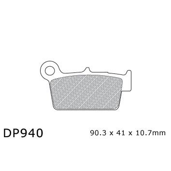 DP Brakes Jeu de plaquettes de frein composées standard (DP940)