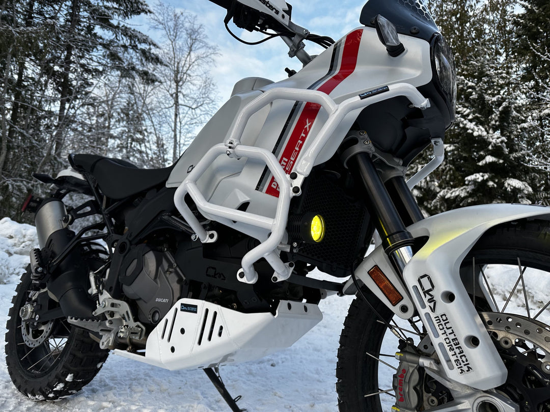 Outback Motortek Ducati DesertX – Combo Protection Ultime Blanc