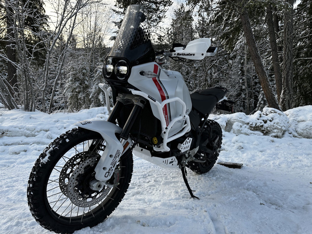 Outback Motortek Ducati DesertX – Ultimate Protection Combo Blanc avec protection de pompe à eau