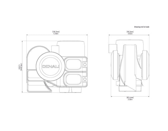 Denali SoundBomb Compact Dual-Tone Air Horn